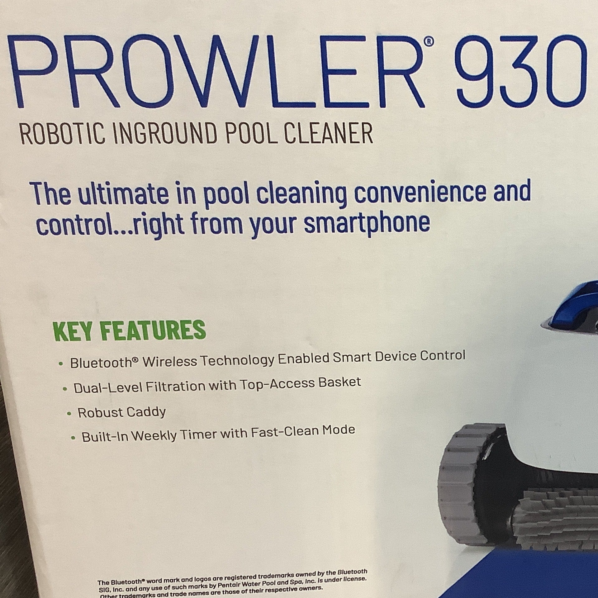 Prowler 930 Pentair in ground vacuum Backyard Escapes